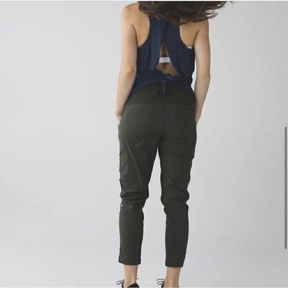 Lululemon Street To Studio Pant Mid Rise Gator Green - Picture 4 of 14